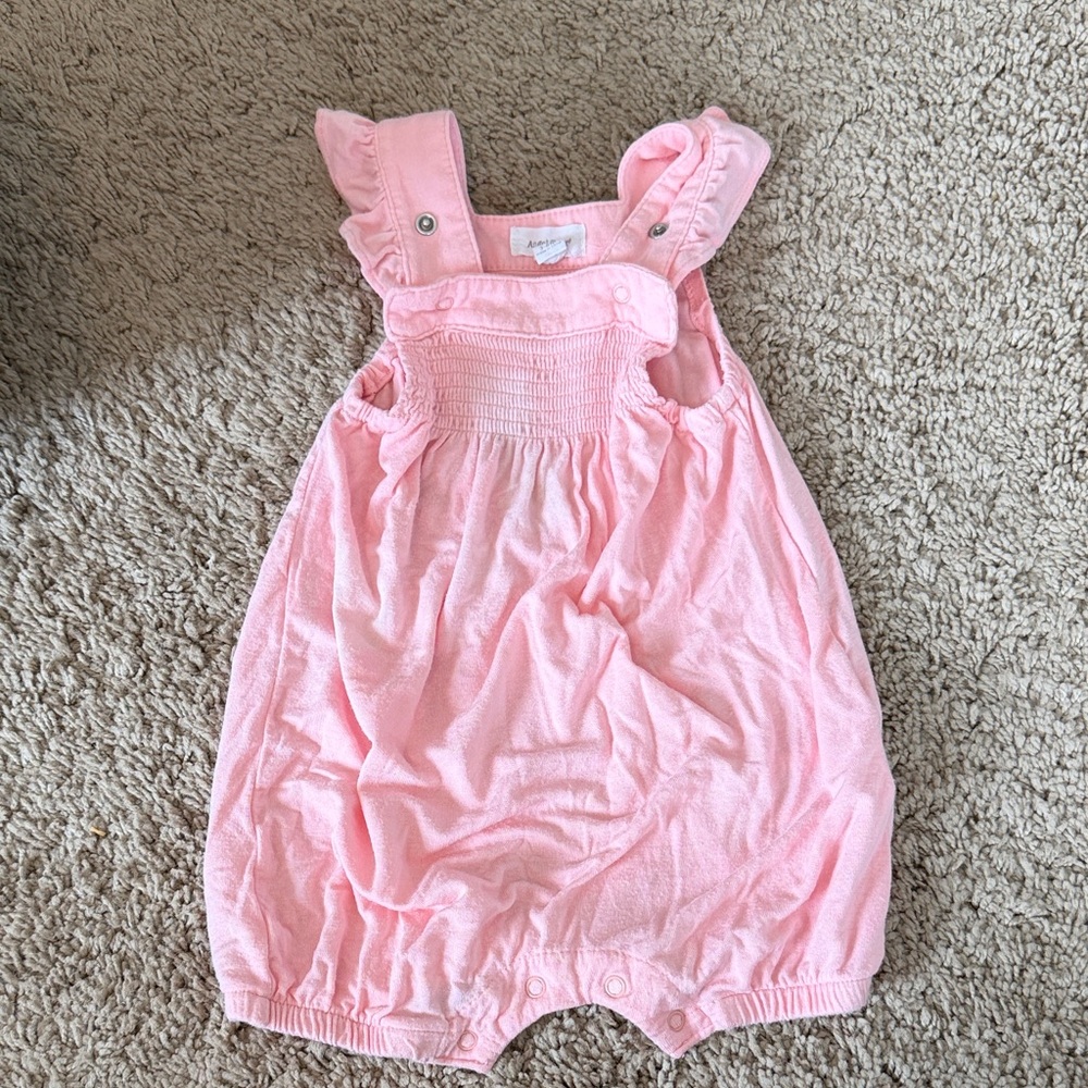 Angel Dear Pink Ruffled Romper